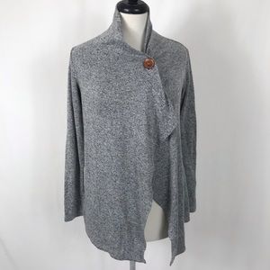 Bobeau Wrap Sweater Shawl Heather Gray